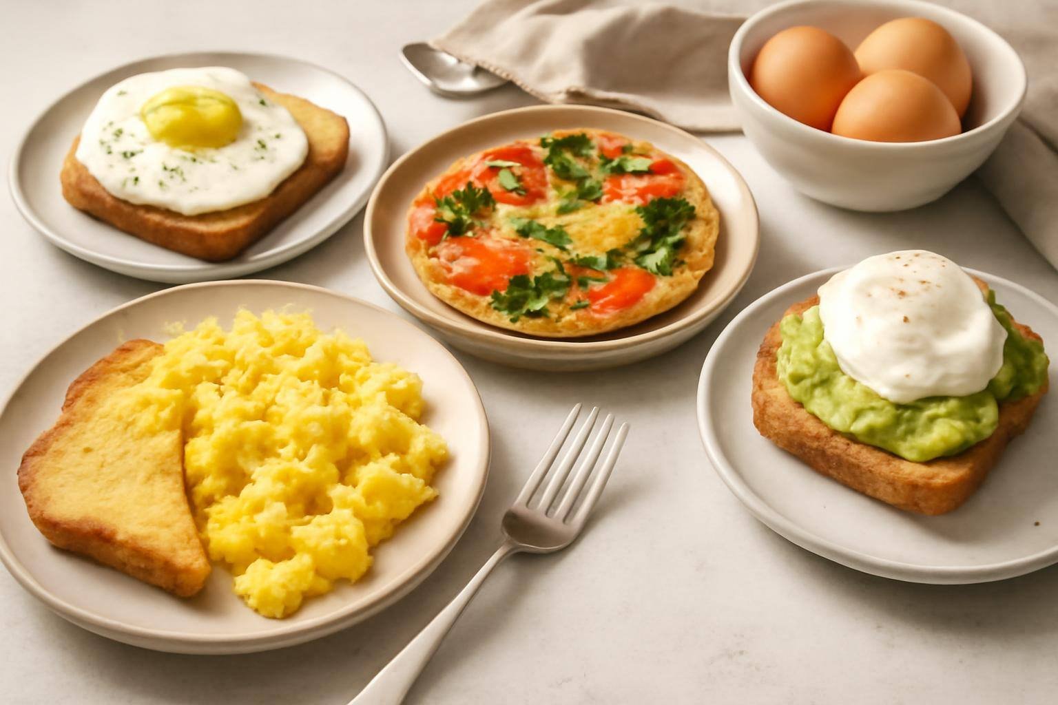 صورة توضيحية حول أفكار فطور بالبيض