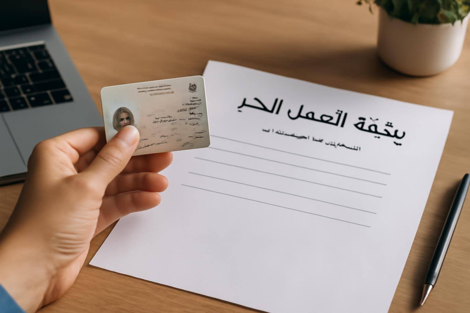 صورة توضيحية حول استعلام وثيقة عمل حر برقم الهوية