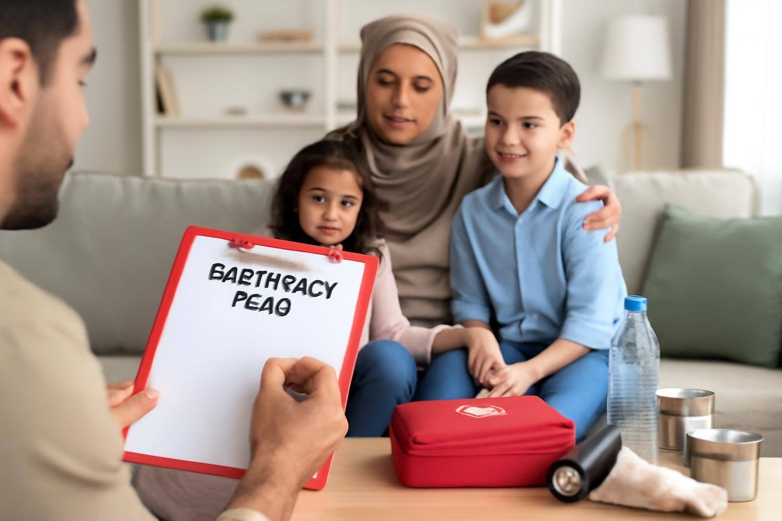 صورة توضيحية حول خطة الطوارئ المنزلية