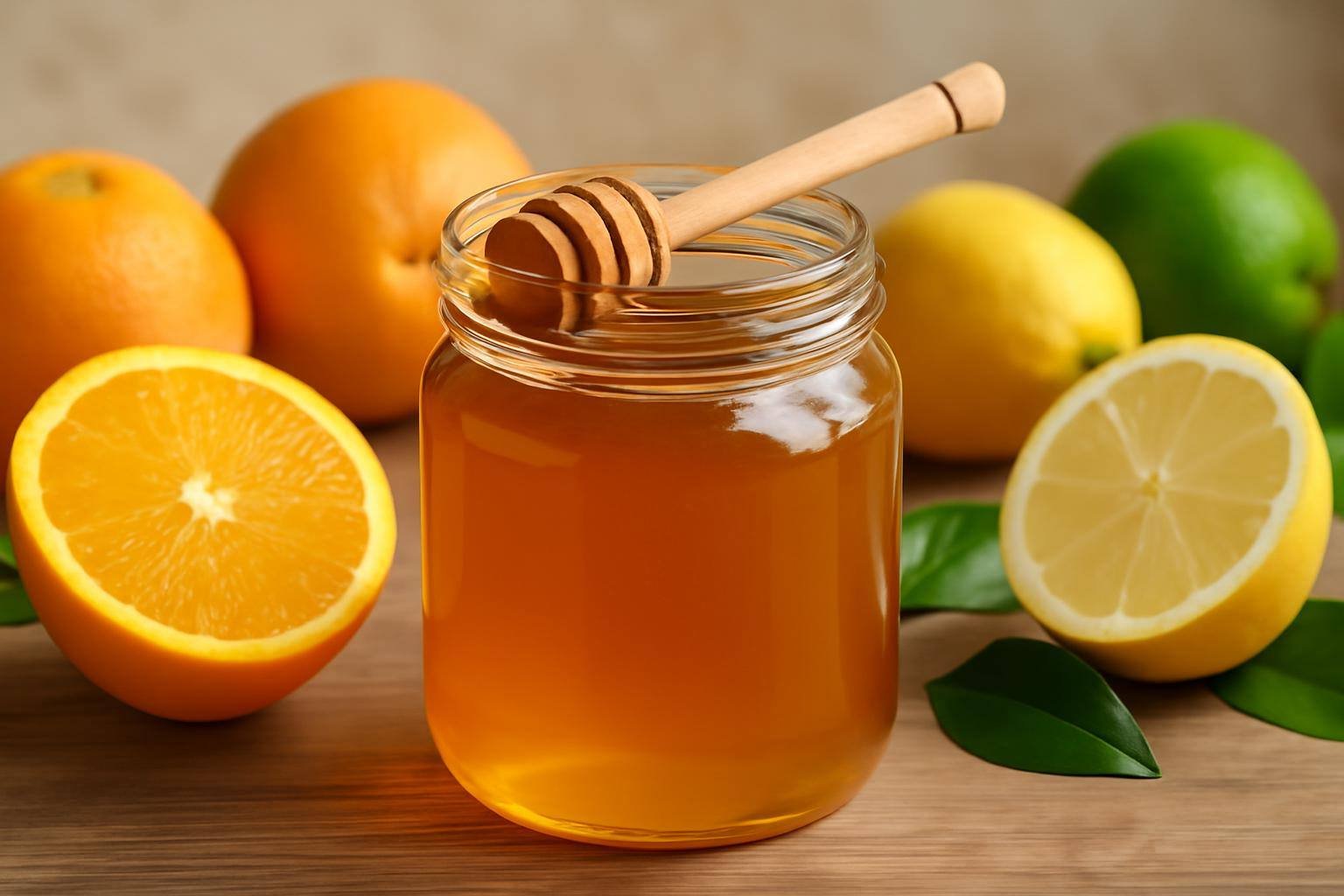 صورة توضيحية حول فوائد عسل الحمضيات
